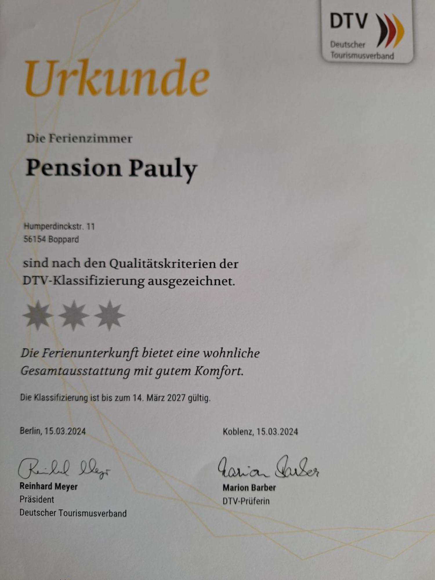 Pension Pauly Boppard Εξωτερικό φωτογραφία